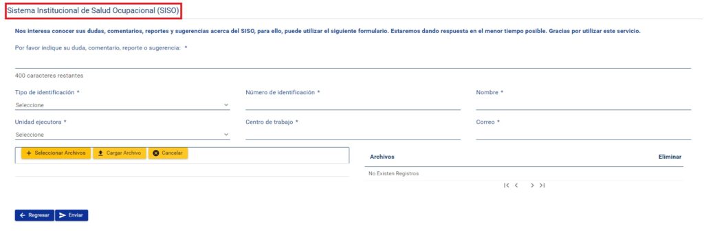 Sistema Institucional de Salud Ocupacional (SISO)